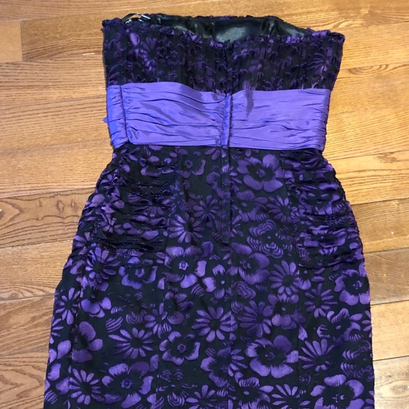 Betsey Johnson Evening Cocktail Dress Burnout Silk - Picture 4 of 7